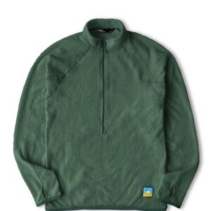 Senchi Designs A90 Quarter Zip in Pine. Men's Sweatshirt. Brand New w/Tags.